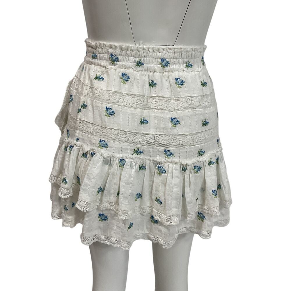 Loveshackfancy Embroidered Icy Breeze Agnessa Skirt Size M - Picture 3 of 5